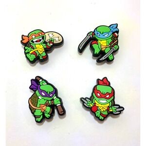 Teenage mutant, ninja turtles, TMNT shoe charms collectible Lot of 4 Cartoon